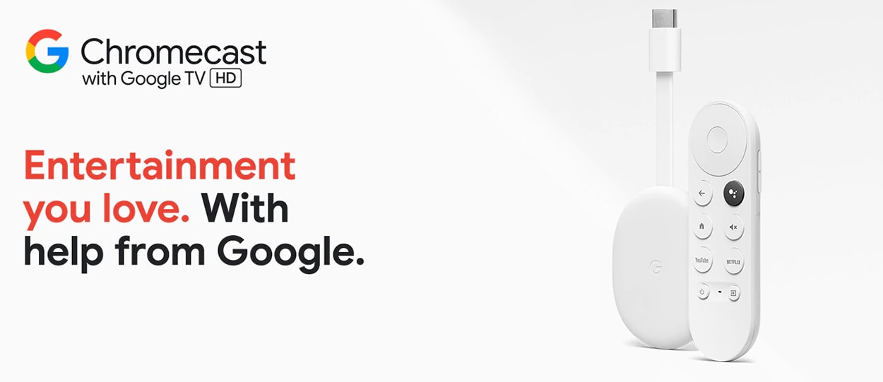 Media Player GOOGLE Chromecast, Google TV, FullHD, Wi-Fi, alb